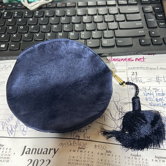 Brand NEW Third Eye Embroidered Velvet Pouch - Picture 2 of 4